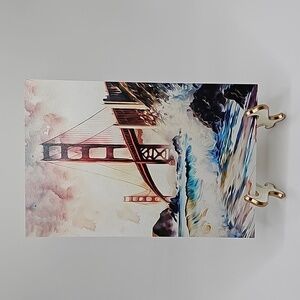 Golden Gate Bridge Fantasy Art Watercolor Oil Painting Print